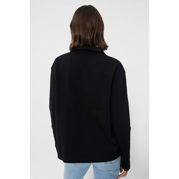 POMANDER PLACE Black Bradley Knit Polo Popover Size XL NWT - Picture 2 of 8